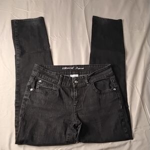 Jordache Premium Women's Black Jeans Denim Lightwash Straight Sz 6 average.